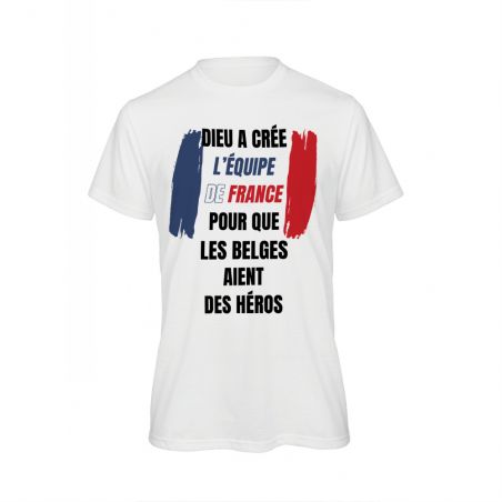 Personalized white tee | God created the French team