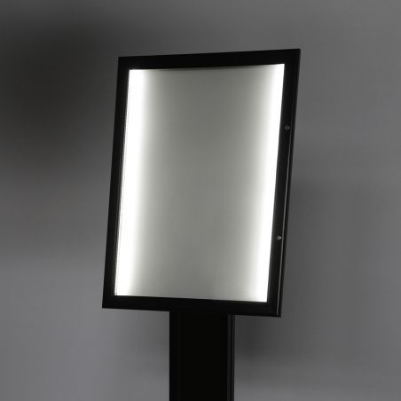 Porte-menu sur pied 4 x A4 LED Noir