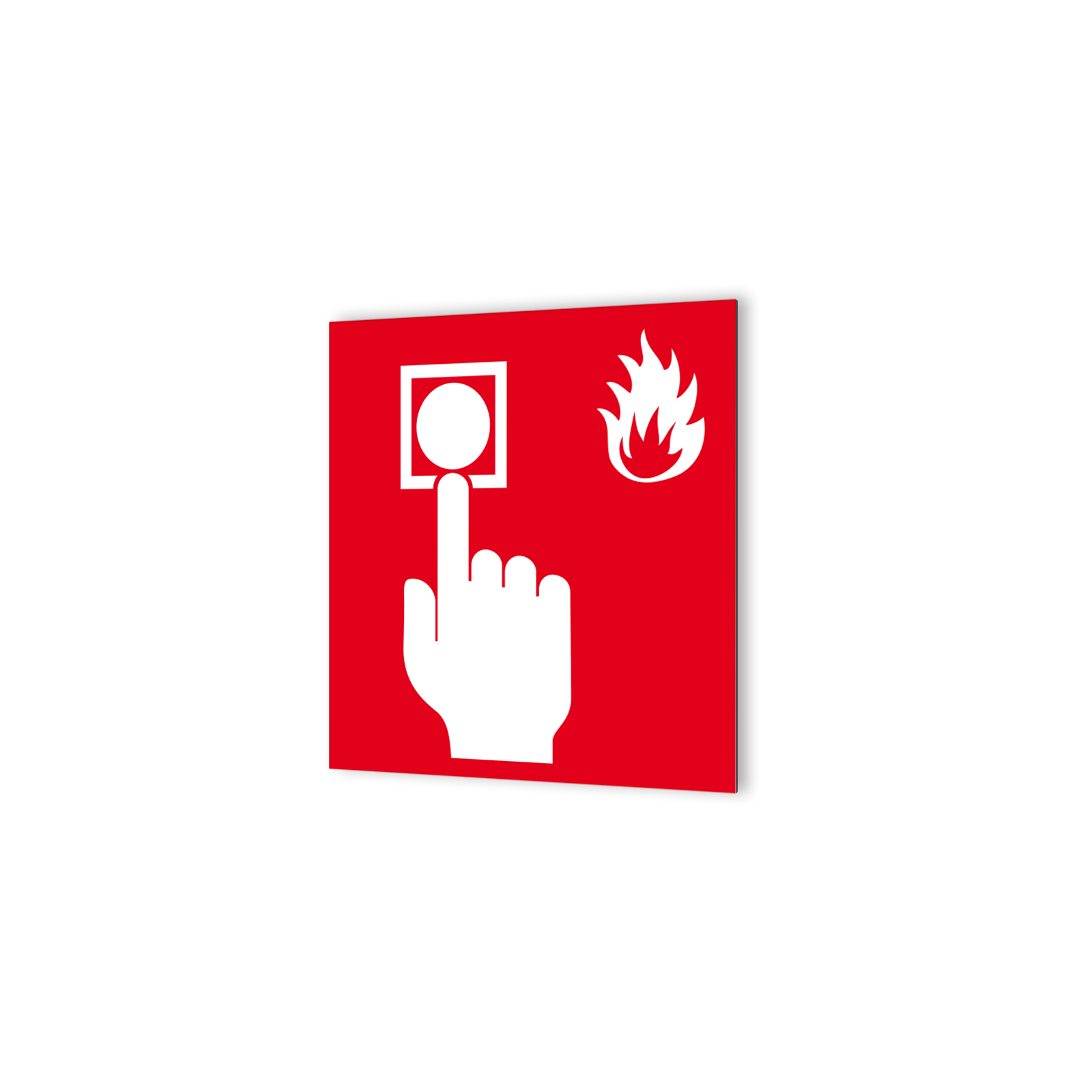 Panneau signalétique - Pictogramme de sécurité en Dibond 20 x 20 cm | Incendie