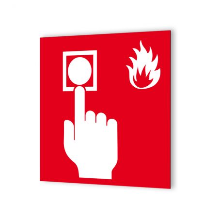 Panneau signalétique - Pictogramme de sécurité en Dibond 20 x 20 cm | Incendie