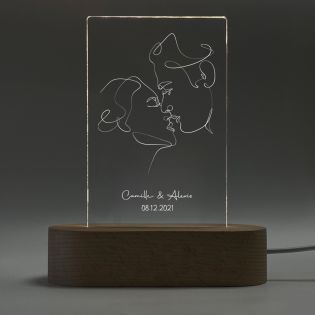 Customizable LED lamp with a first name | one line