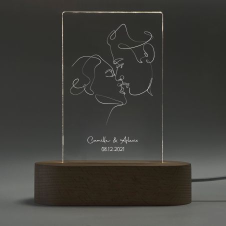 Customizable LED lamp with a first name | one line