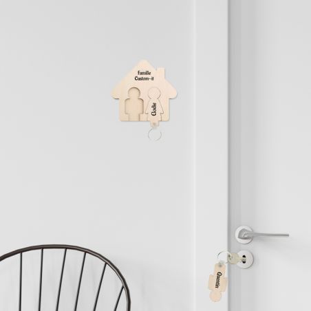 Personalized wall key holder with your first names