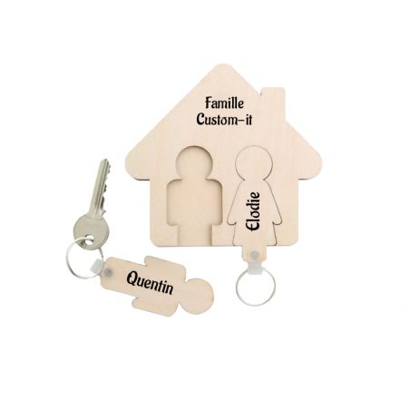 Personalized wall key holder with your first names