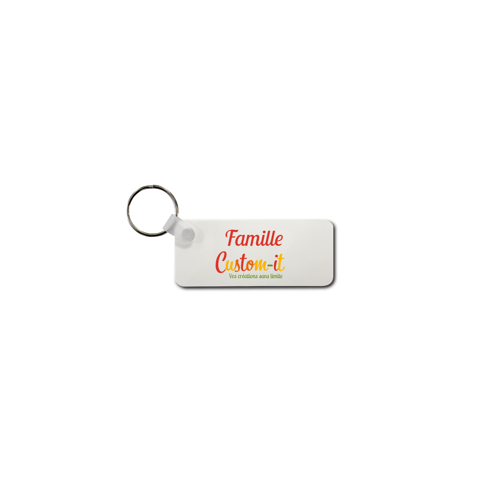 Personalized apartment key ring Text and Photo | Rectangular