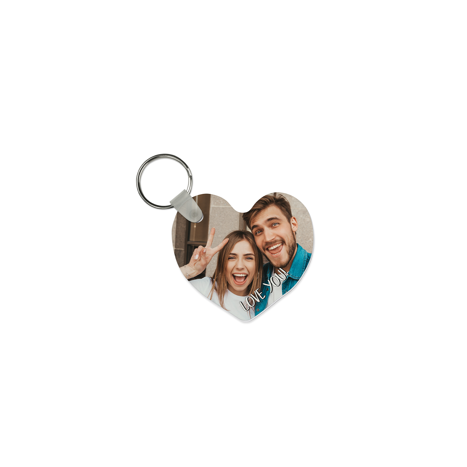 Personalized house keyring Text and Photo · Mom gift idea | Heart