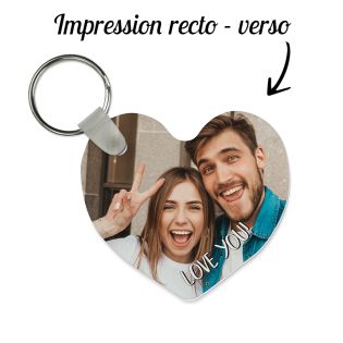 Personalized house keyring Text and Photo · Mom gift idea | Heart