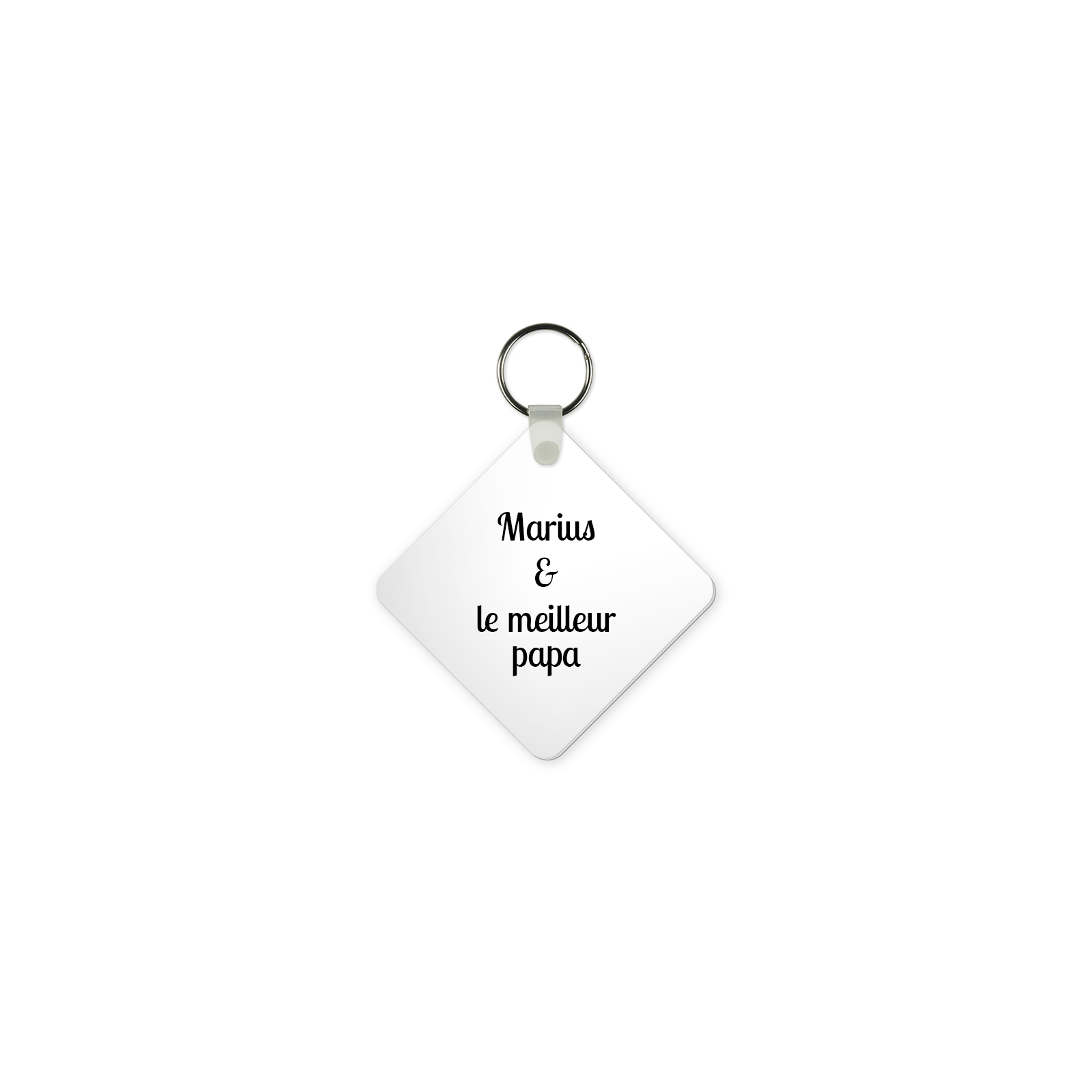 Personalized house key ring Text Photo | Square