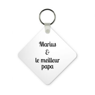 Personalized house key ring Text Photo | Square