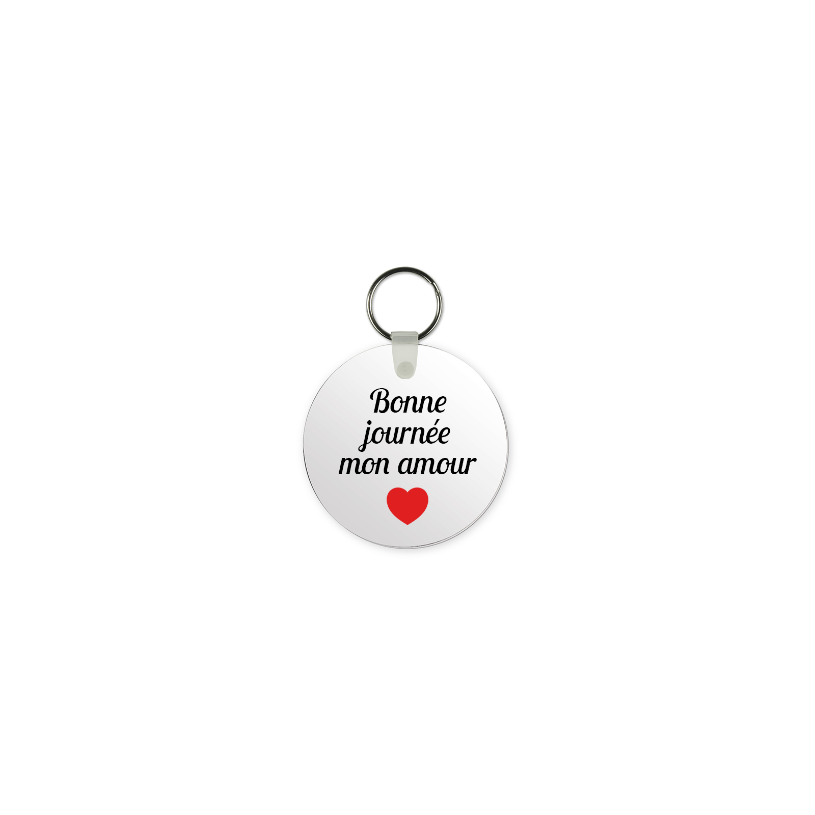 Personalized car key ring Text and Photo | Round