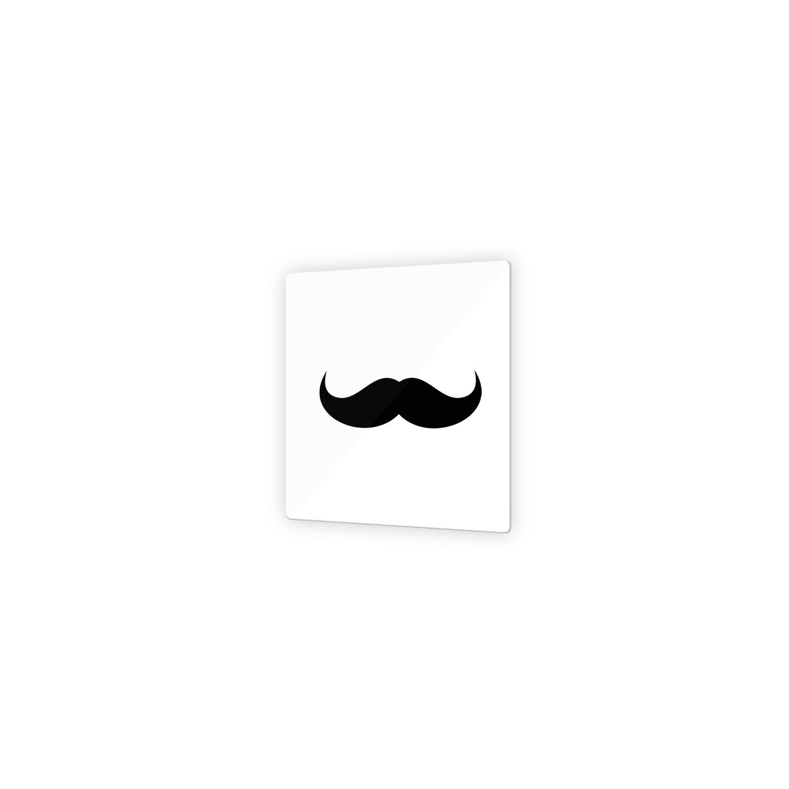 Pictogramme WC toilettes vestiaire Homme format 9 x 9 cm - Modèle Moustache