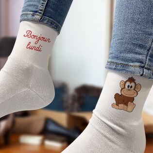 Pair of Personalized Socks Text and Photo