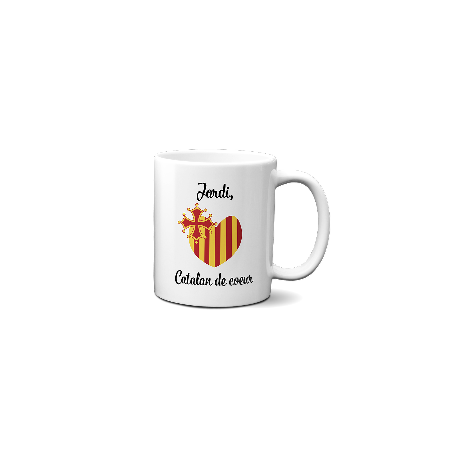 Personalized white ceramic mug with Text and Photo | Languedoc Roussillon Catalan