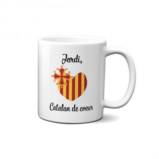 Mug en céramique blanc personnalisé avec Texte et Photo | Languedoc Roussillon Catalan