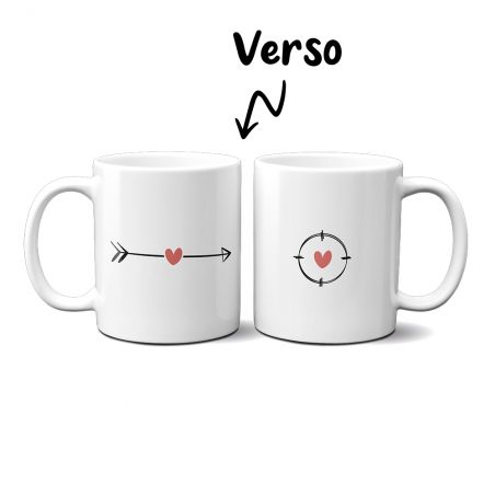 Set of 2 Mr and Mrs ceramic mugs to personalize · Valentine's Day gift