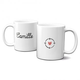 Lot de 2 mugs en céramique Mr et Mme à personnaliser · Cadeau Saint-Valentin