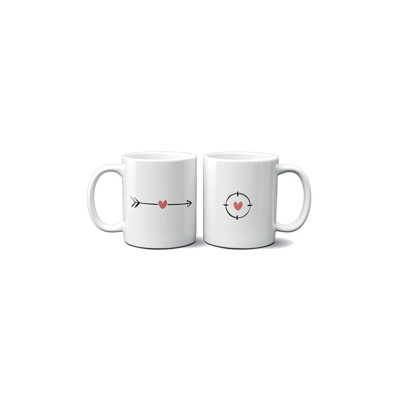 Lot de 2 mugs en céramique Mr et Mme à personnaliser · Cadeau Saint-Valentin