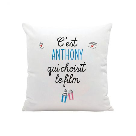 Personalized white cushion - Text and/or Photo | Square 35 x 35 cm