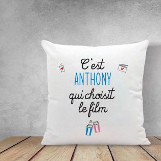 Personalized white cushion - Text and/or Photo | Square 35 x 35 cm