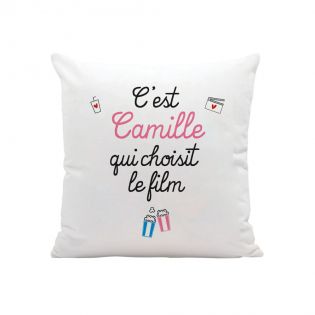 Coussin personnalisé blanc - Texte et/ou Photo | Carré 35 x 35 cm