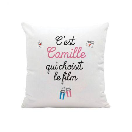 Personalized white cushion - Text and/or Photo | Square 35 x 35 cm