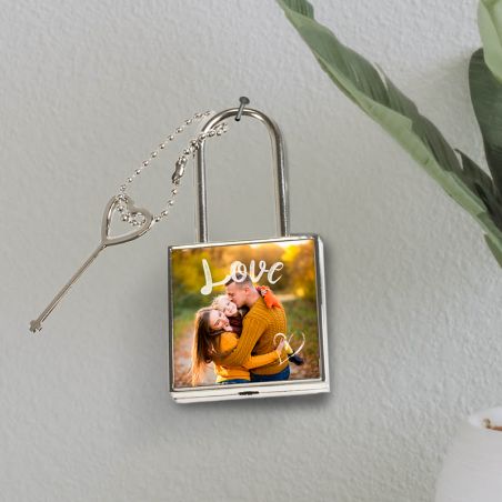 Personalized photo padlock | Square