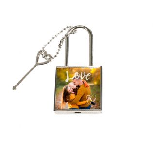 Personalized photo padlock | Square