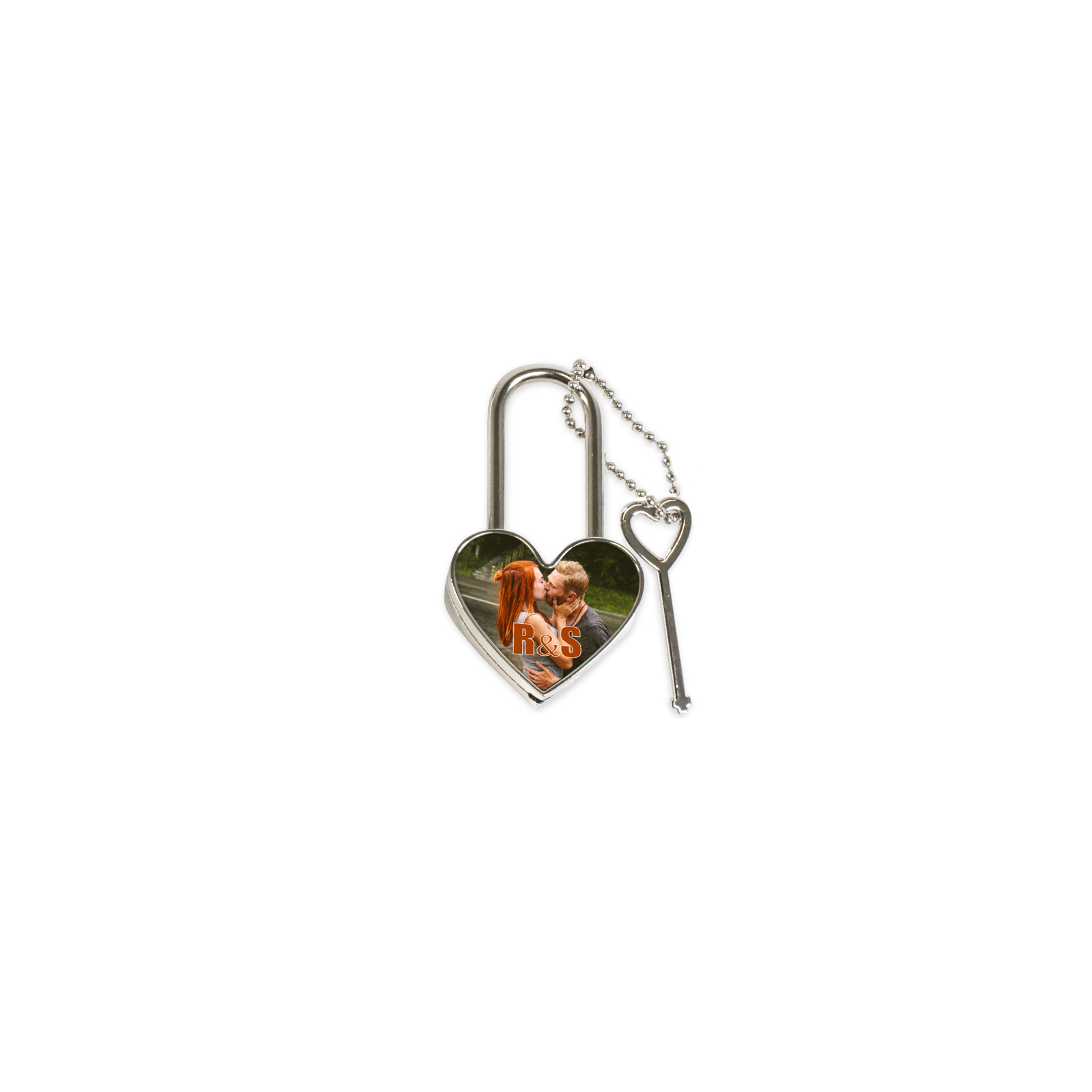 Personalized photo padlock | Heart