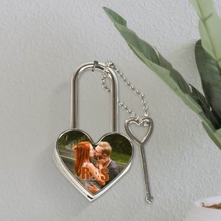 Personalized photo padlock | Heart