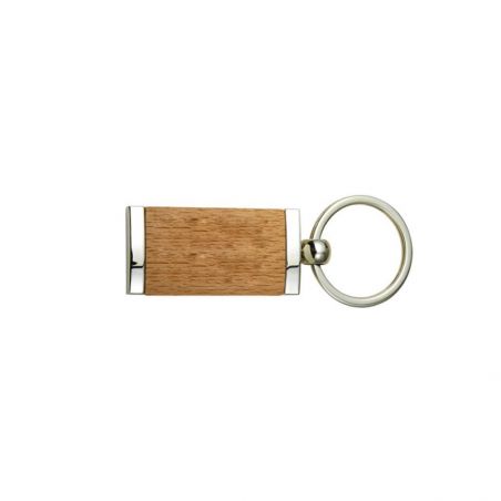 Wooden and metal first name keyring to engrave with its petals