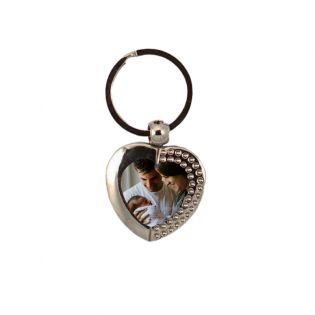 Personalized photo key ring | Heart