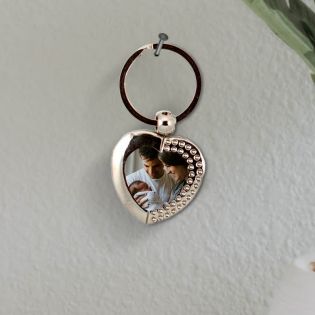 Personalized photo key ring | Heart