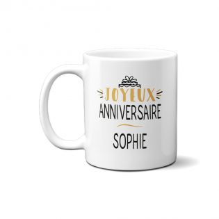 Mug anniversaire Joyeux anniversaire personnalisé