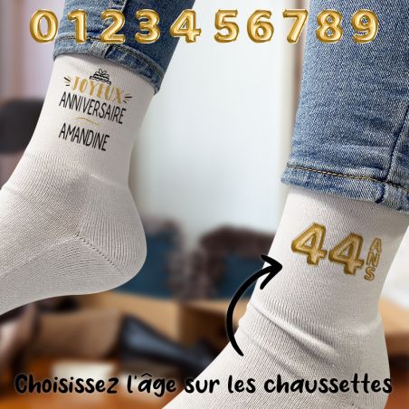 Paire de Chaussettes personnalisées Texte et Photo