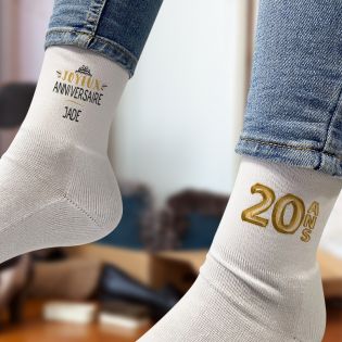 Pair of Personalized Socks Text and Photo