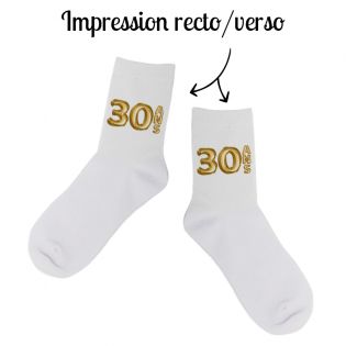 Paire de Chaussettes personnalisées Texte et Photo