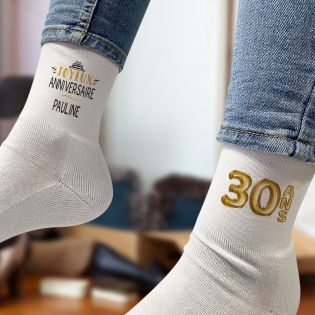 Paire de Chaussettes personnalisées Texte et Photo