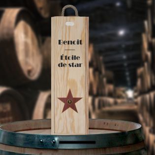 Personalized Wooden Wine Crate - Zipper Opening | Star of Star