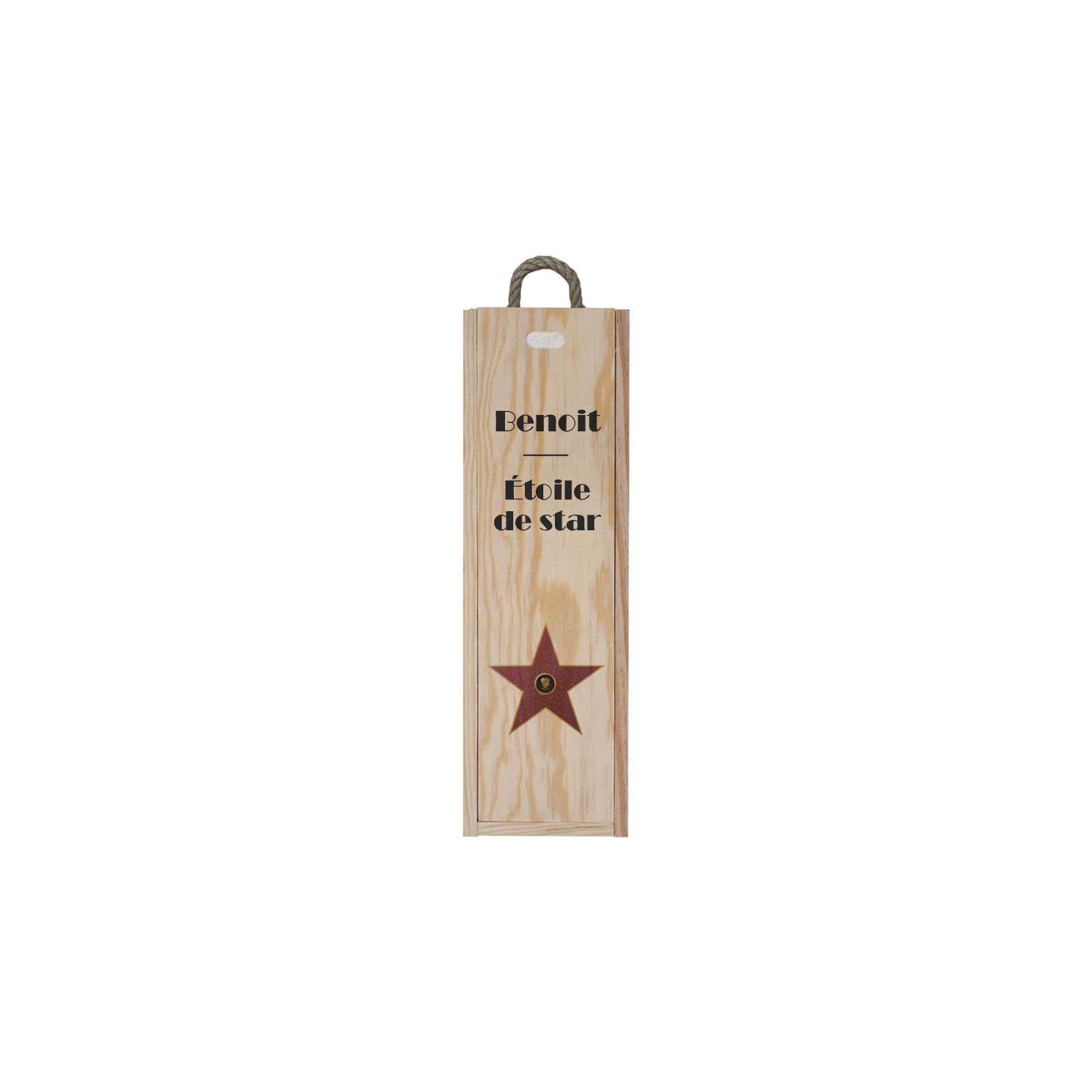 Personalized Wooden Wine Crate - Zipper Opening | Star of Star