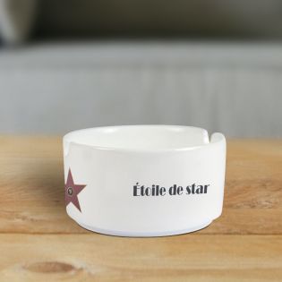 Personalized ashtray with text and photo · Star