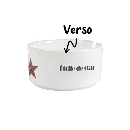 Personalized ashtray with text and photo · Star