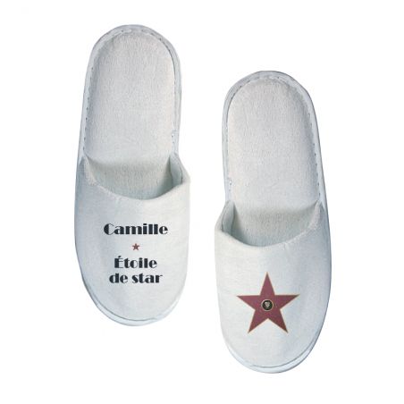 Pair of personalized slippers Text and Photo Hollywood 1