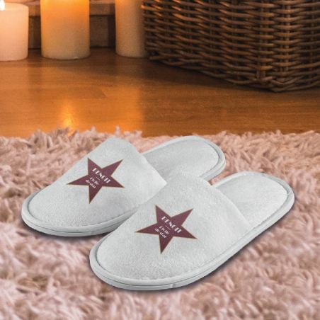 Pair of personalized slippers Text and Photo Hollywood 2