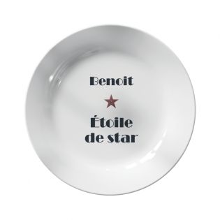 Personalized ceramic plate Hollywood · Walk of fame | 25cm