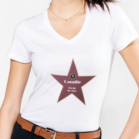 Customizable Hollywood V-neck t-shirt | Women