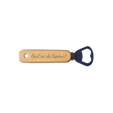 Customizable wooden bottle opener