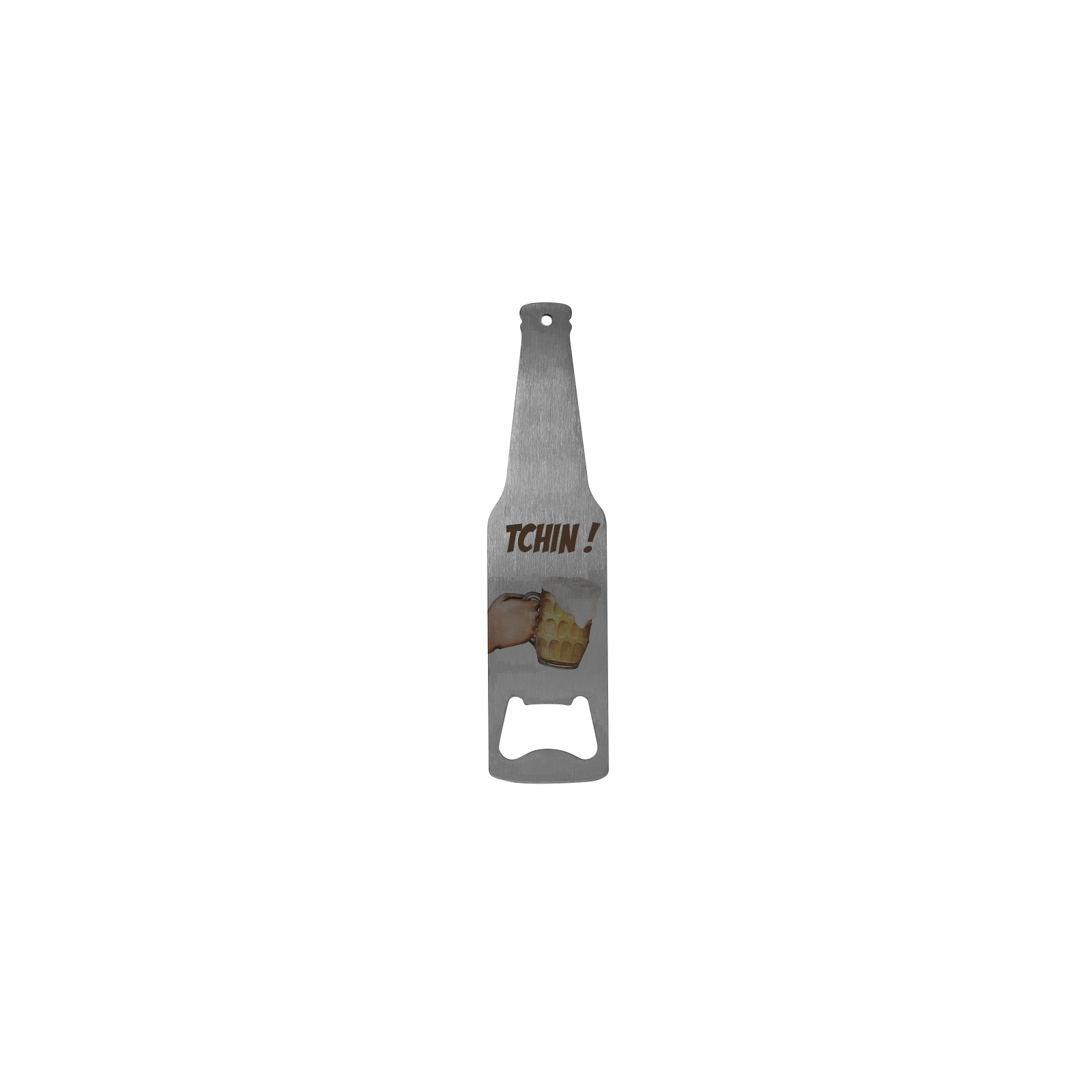 Bottle-shaped bottle opener