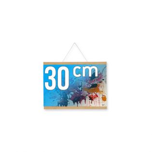 Magnetic hanging poster holder made of light wood - 30 cm