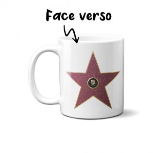 Mug en céramique blanc personnalisé · étoiles Walk of fame Blanc