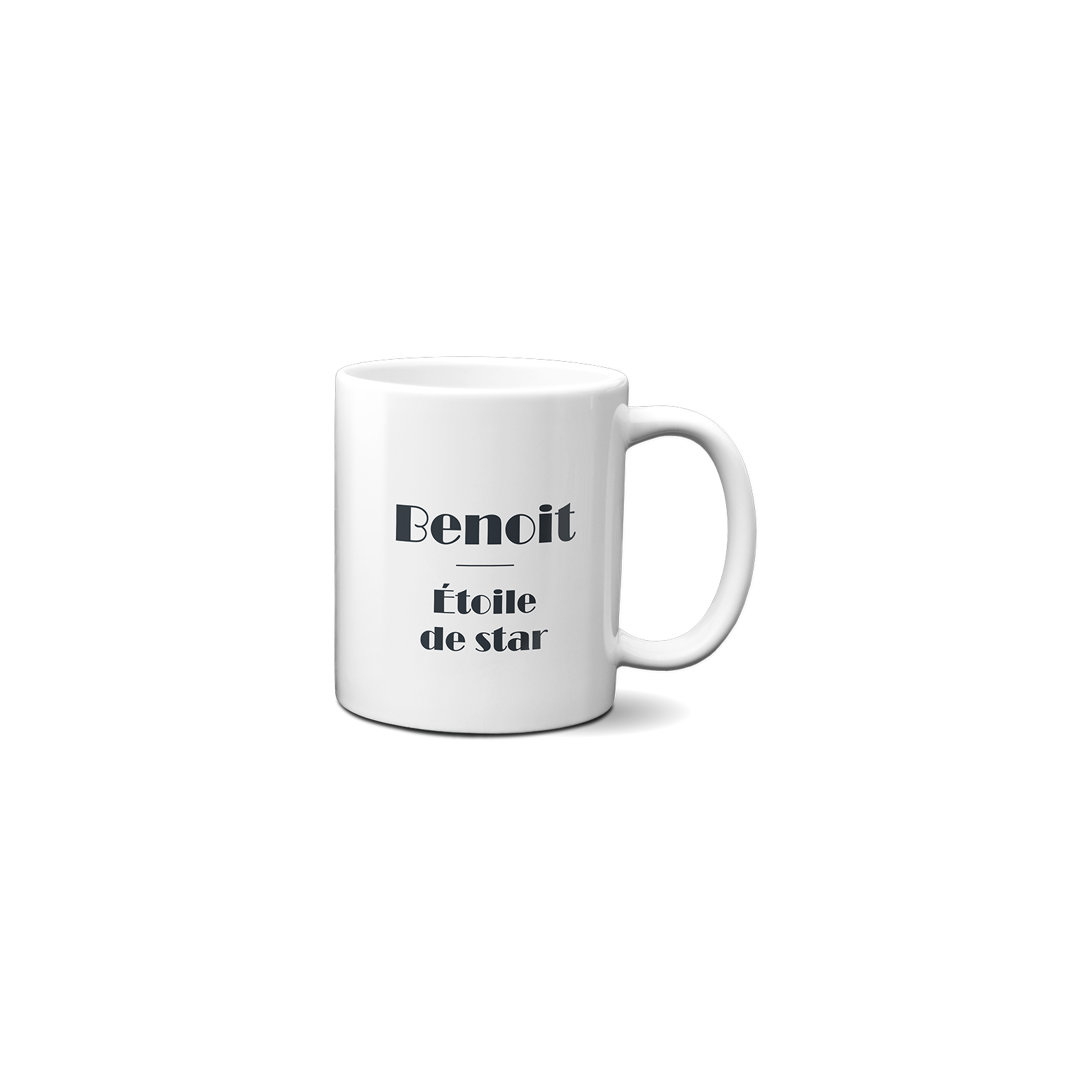 Personalized white ceramic mug · stars Walk of fame White